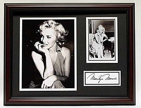 Marilyn Monroe Double Picture Autographed - LA51: Marilyn Monroe Double Picture with Autograph;Approx 14X18 in. Custom Framed Memorabilia!!