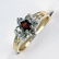 Very Stylish Lady's 10kt Diamond & Garnet Ring