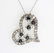 Elegant 10kt Diamond Sapphire Heart Pendant Necklace