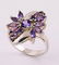Very Fancy Silver Amethyst Ring. (SRI100295)