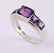 Beautiful Silver Amethyst Ring. (SRI100302)