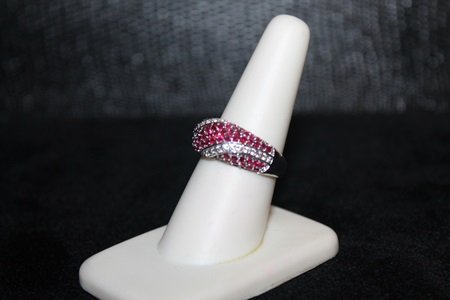 Beautiful Rubies & Diamonds Ring. (296J): Beautiful Rubies & Diamonds Ring. Rubies approx. 1.5ct and Diamonds approx. .25ct VS1 Color G.