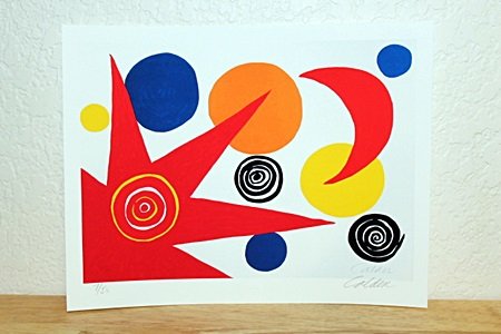 " Red Star " By Calder. (CC): Unique Limited Edition By Calder. Alexander Calder was born on July 22, 1898 in Lawnton, Pa. He attended the Art Students League, where he was influenced by artists of the Ash Can school. In 1926 he m