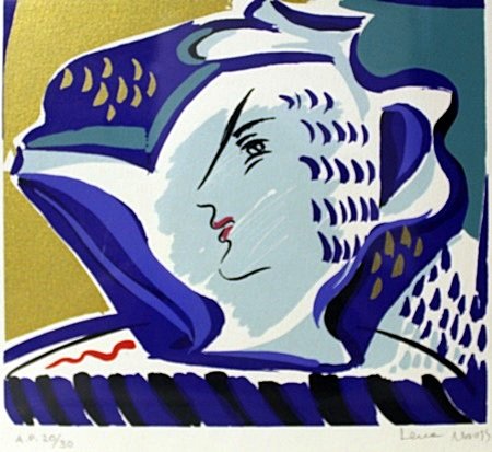 "Tea Kettle" by Lena Moross: Limited Edition Lithograph, Signed by the Artist, Approximately 12" x 12" In.