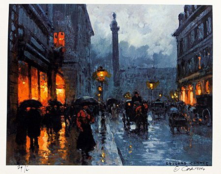 Lithograph By Edouard Cortes.: Lithograph By Edouard Cortes. Signed by Artist, Limited Edition, size approx. 9 x 11 in.