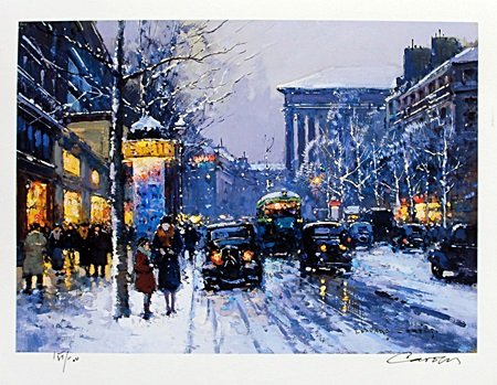 Lithograph By Edouard Cortes.: Lithograph By Edouard Cortes. Signed by Artist, Limited Edition, size approx. 9 x 11 in.