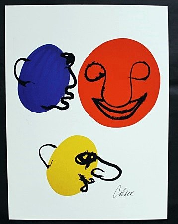 Lithograph By Alexander Calder: Lithograph, Signed by the artist, Approximately 16" x 12" In.