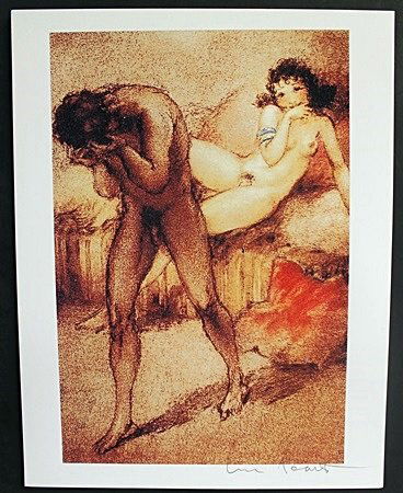 "Last Laugh" By Louis Icart: Lithograph, Singed by the artist, Approximately 11 x 9 In.
