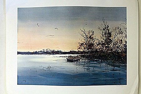 "Spring" By Artist Schofield.(BO): Hand Signed Serigraph By Artist Michael Schofield. Michael Schofield, landscape painter and printmaker, was born in Orlando, Florida in 1947, and moved with his family to Oakland, California that same