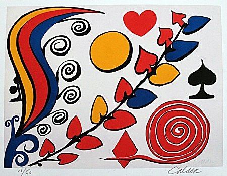 Lithograph By Alexander Calder.: Lithograph By Alexander Calder. Signed by Artist, Limited Edition, size approx. 8 1/2 x 11 in.