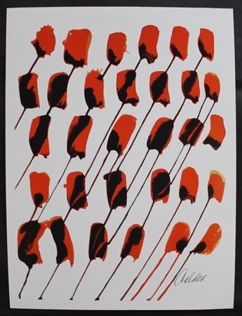 Lithograph By Alexander Calder: Lithograph, Signed by the artist, Approximately 16" x 12" In.