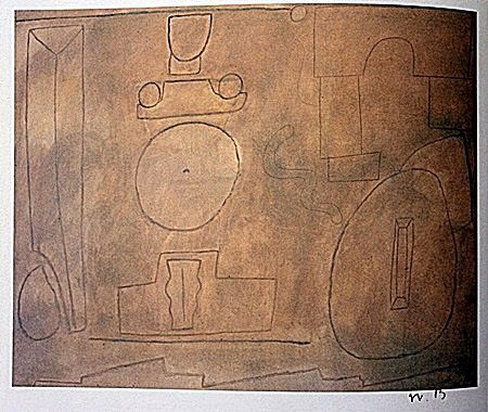 Lithograph by artist William Brice (59WB): Lithograph in the manner of William Brice bearing the signature, titled "Untitled" comes with certificate of authenticity, framing available at an additional charge.