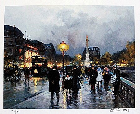 Lithograph By Edouard Cortes.: Lithograph By Edouard Cortes. Limited Edition, size approx. 8 x 11 in.