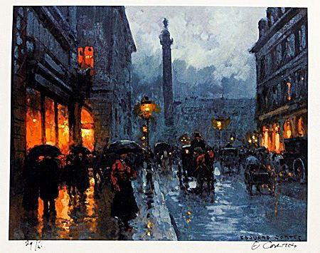 Lithograph By Edouard Cortes.: Lithograph By Edouard Cortes. Signed by Artist, Limited Edition, size approx. 9 x 11 in.