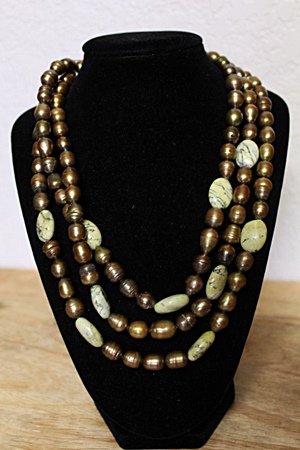 Jade Baroque Pearl Necklace: Jade Baroque Pearl Necklace All Natural 2600cts. 30" Approx.