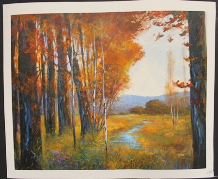 "Falls Opening" By Michael Schofield: Limited Edition Lithograph, Signed by the artist, Approximately 18 x 22 In.