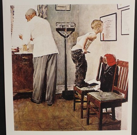 "Before The Shot" By Norman Rockwell: Lithograph, Signed by the artist, Approximately 17 x 11 In.