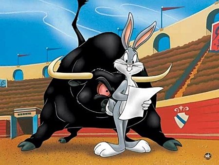 Warner Bros. "BULLY FOR BUGS" Bugs Bunny & Bull Toro: Warner Bros. "BULLY FOR BUGS" Bugs Bunny & Bull Toro Animation Giclee Limited Edition Giclee on Paper entitled "BULLY FOR BUGS" by WARNER BROTHERS. The piece includes a hologram seal. The number shown