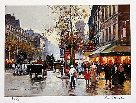 Lithograph By Edouard Cortes.: Lithograph By Edouard Cortes. Limited Edition, size approx. 8 x 11 in.