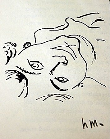 LITHOGRAPH BY ARTIST HENRI MATISSE: LITHOGRAPH BY HENRI MATISSE, BEARING THE SIGNATURE TITLED "TETE RENVERSEE", CIRCA 1906 . Size Approx. 10 x 13 In. Matisse’s discovery of his true profession came about in an unusual manner. Followin