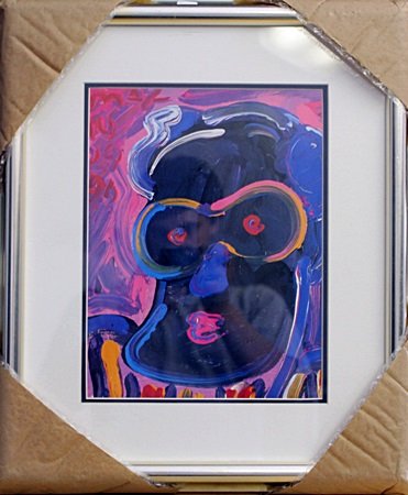 Lithograph by Peter Max (207K): Lithograph by Peter Max, Plate Signed, Size Approx. 18 1/2 x 16 In.