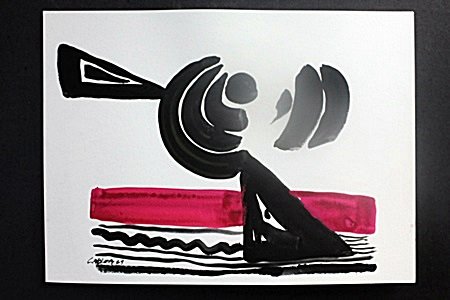 Original Watercolor Painting By Alexander Calder: Original Watercolor Painting, Signed by the artist, Approximately 11" x 15" In.