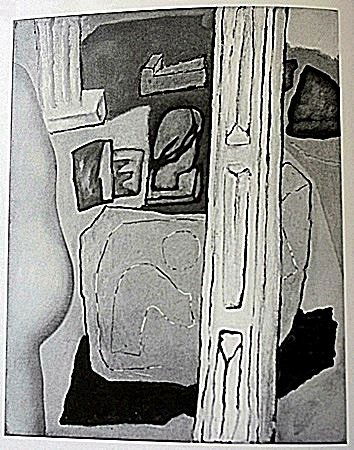 Lithograph by artist William Brice (1WB): Lithograph in the manner of William Brice, titled "Untitled" comes with certificate of authenticity, framing available at an additional charge.