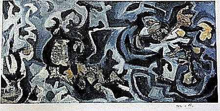 Lithograph by artist William Brice (8WB): Lithograph in the manner of William Brice bearing the signature, titled "Faded Roses" comes with certificate of authenticity, framing available at an additional charge.