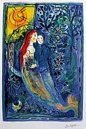 Lithograph By Marc Chagall.: Lithograph By Marc Chagall. Limited Edition, size approx. 33 x 22 1/2 in.