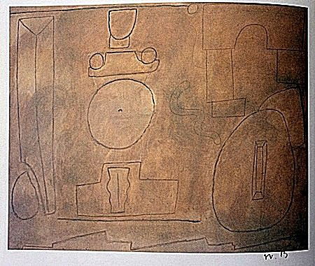 Lithograph by artist William Brice (59WB): Lithograph in the manner of William Brice bearing the signature, titled "Untitled" comes with certificate of authenticity, framing available at an additional charge.