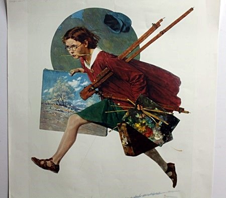 Original Lithograph by Norman Rockwell: Original Lithograph, Pencil Signed by the Artist, Approximately 28 x 22 In.
