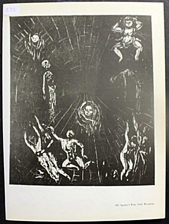 "Spiders Web - 1943" By Edvard Munch: Lithograph Out of the Book, Approximately 10 1/2" x 7 3/4" In.
