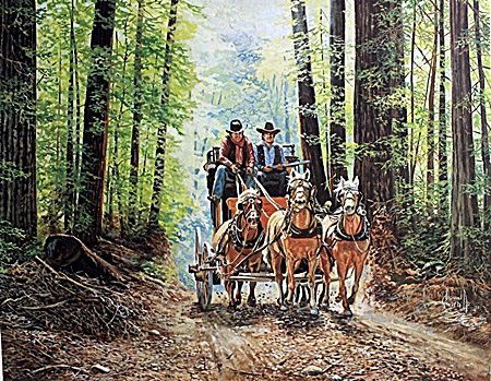 "Horse Carriage" Lithograph By David Smith: Lithograph, Signed by the artist, Approximately 20" x 24" In.