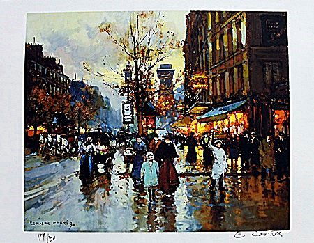 Lithograph By Edouard Cortes.: Lithograph By Edouard Cortes. Signed by Artist, Limited Edition, size approx. 9 x 11 in.