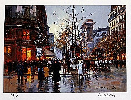 Lithograph By Edouard Cortes.: Lithograph By Edouard Cortes. Limited Edition, size approx. 8 x 11 in.