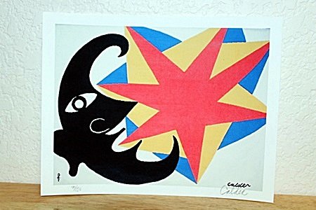" Moon And Stars" By Calder. (CC): Unique Limited Edition By Calder. Alexander Calder was born on July 22, 1898 in Lawnton, Pa. He attended the Art Students League, where he was influenced by artists of the Ash Can school. In 1926 he m