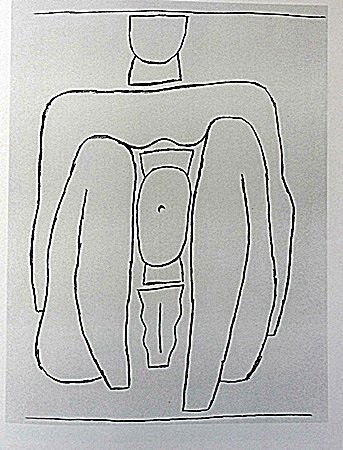 Offset Lithograph by artist William Brice (37WB): Offset Lithograph in the manner of William Brice bearing the signature, titled "Untitled" comes with certificate of authenticity, framing available at an additional charge.