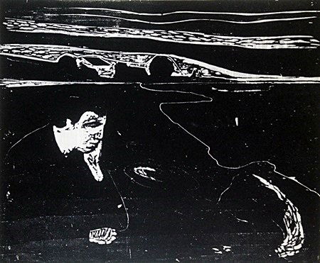 Print "Melancholy" after Edvard Munch: Print, Approx. 11" x 9" In.