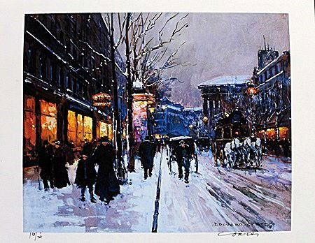 Lithograph By Edouard Cortes.: Lithograph By Edouard Cortes. Signed by Artist, Limited Edition, size approx. 9 x 11 in.