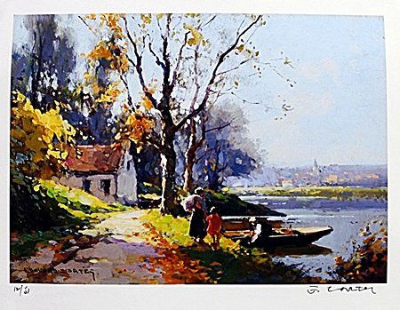 Lithograph By Edouard Cortes.: Lithograph By Edouard Cortes. Signed by Artist, Limited Edition, size approx. 9 x 11 in.