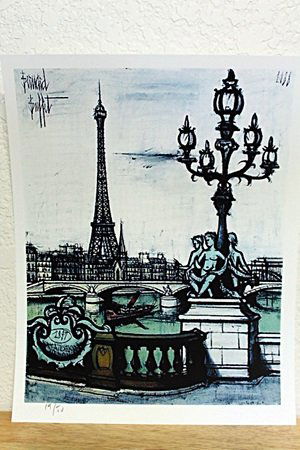 " Eiffel Tower" By Bernard Buffet. (CC): Amazing Lithograph By Bernard Buffet. The French painter and graphic artist Bernard Buffet was born in Paris on July 10, 1929. The numerous self-portraits play an important role in his oeuvre. Besides