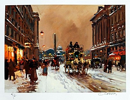 Lithograph By Edouard Cortes.: Lithograph By Edouard Cortes. Signed by Artist, Limited Edition, size approx. 9 x 11 in.