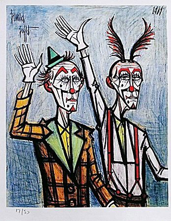 Lithograph By Bernard Buffet.: Lithograph By Bernard Buffet. Plate Signed, Limited Edition, size approx. 14 x11 in.