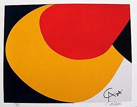 Lithograph By Alexander Calder.: Lithograph By Alexander Calder. Signed by Artist, Limited Edition, size approx. 8 1/2 x 11 in.