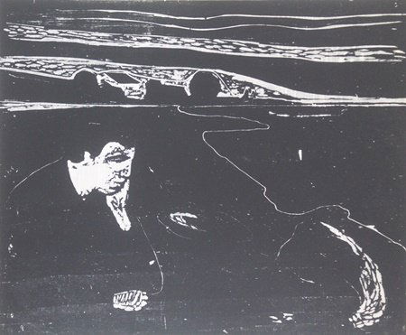 Print "Melancholy" after Edvard Munch: Print, Approx. 11" x 9" In.