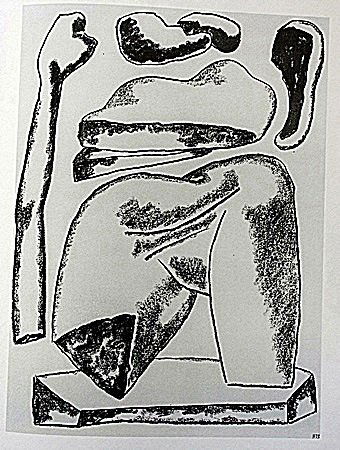 Offset Lithograph by artist William Brice(33WB): Offset Lithograph in the manner of William Brice bearing the signature, titled "Untitled" comes with certificate of authenticity, framing available at an additional charge.