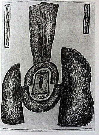 Offset Lithograph by artist William Brice (39WB): Offset Lithograph in the manner of William Brice bearing the signature, titled "Untitled" comes with certificate of authenticity, framing available at an additional charge.