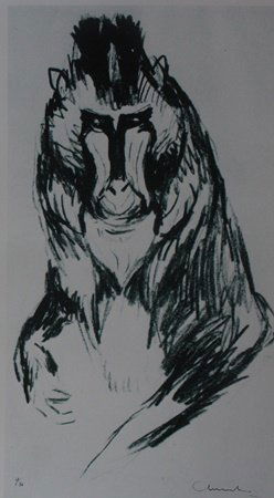 Edvard Munch Lithograph: Lithograph, Hand Signed in the manner of Edvard Munch, Size Approx. 14" x 11" in.