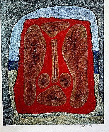 Offset Lithograph by artist William Brice (25WB): Offset Lithograph in the manner of William Brice bearing the signature, titled "Untitled" comes with certificate of authenticity, framing available at an additional charge.