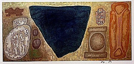 Offset Lithograph by artist William Brice (50WB): Offset Lithograph in the manner of William Brice bearing the signature, titled "Untitled" comes with certificate of authenticity, framing available at an additional charge.